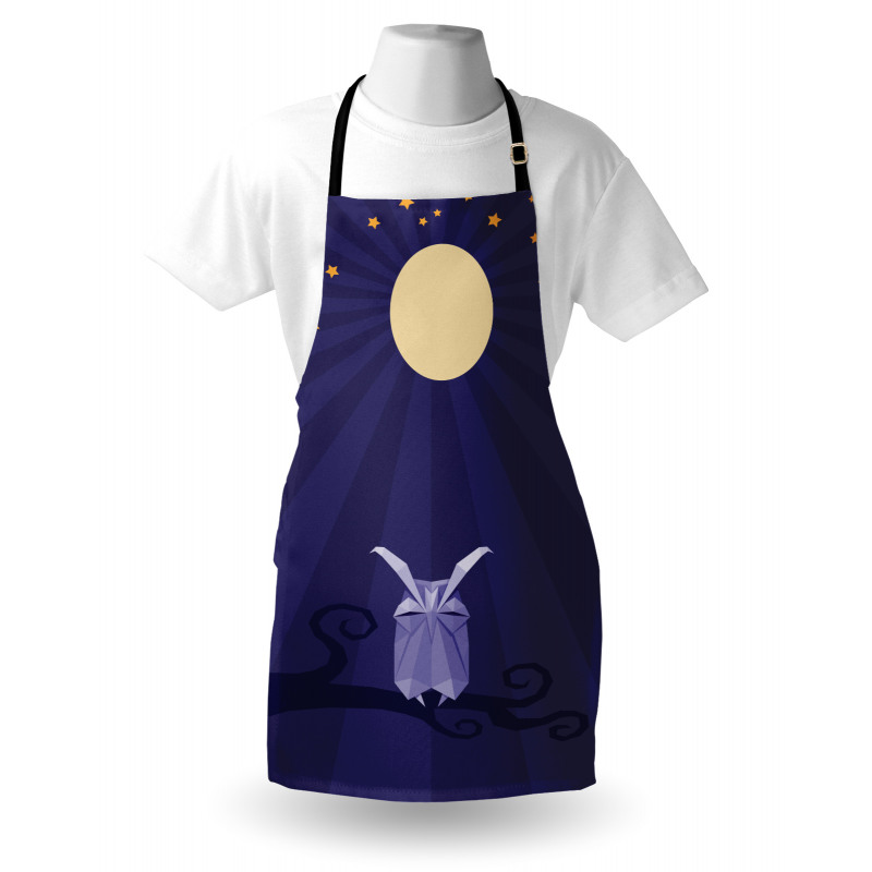 Origami Bird at Night Apron