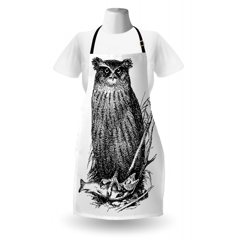 Vintage Wise Night Bird Apron