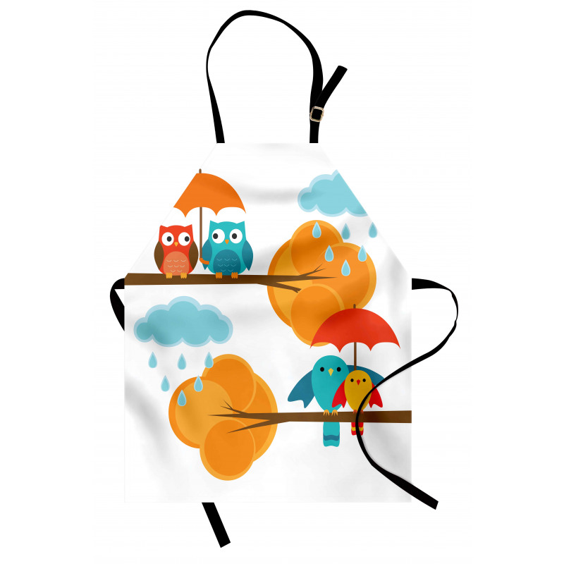 Autumn Cloud Bird Cartoon Apron