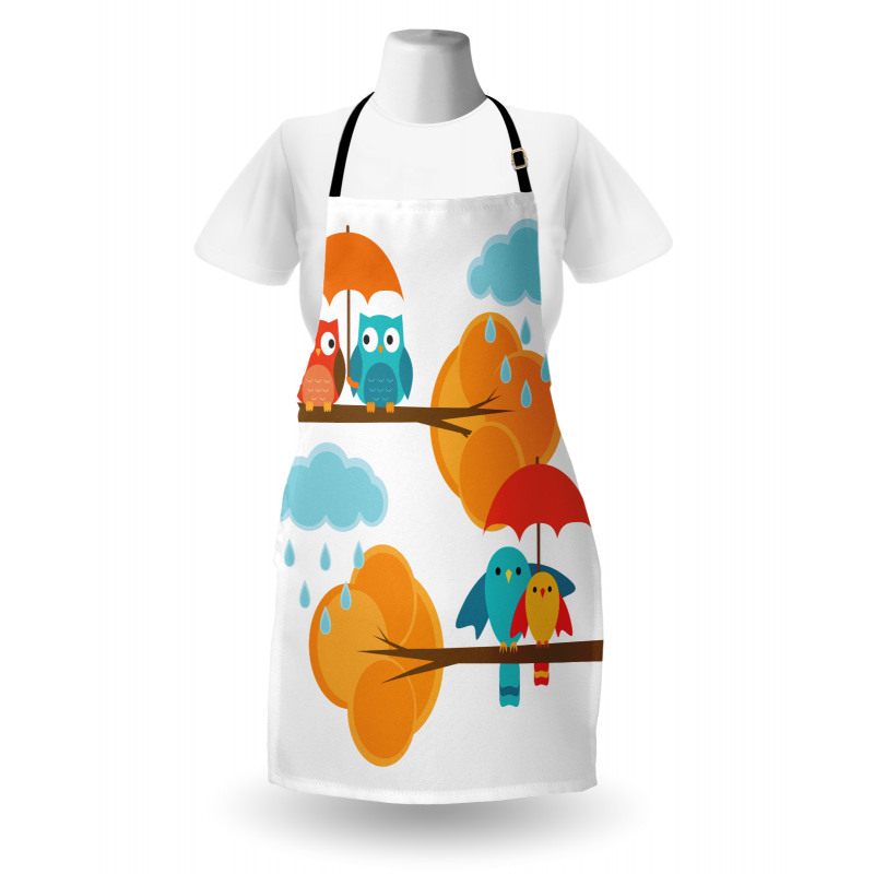 Autumn Cloud Bird Cartoon Apron