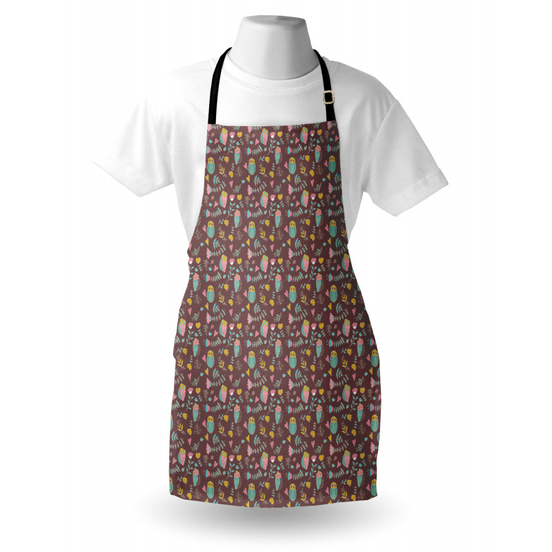 Fall Forest Birds Hearts Apron