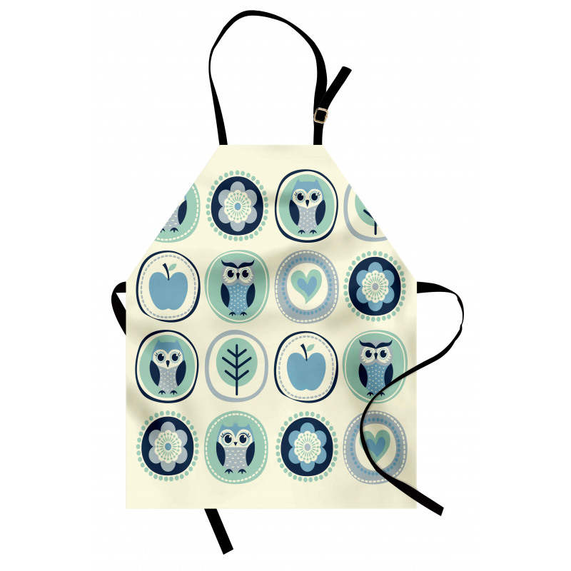 Flowers Apples in Circles Apron