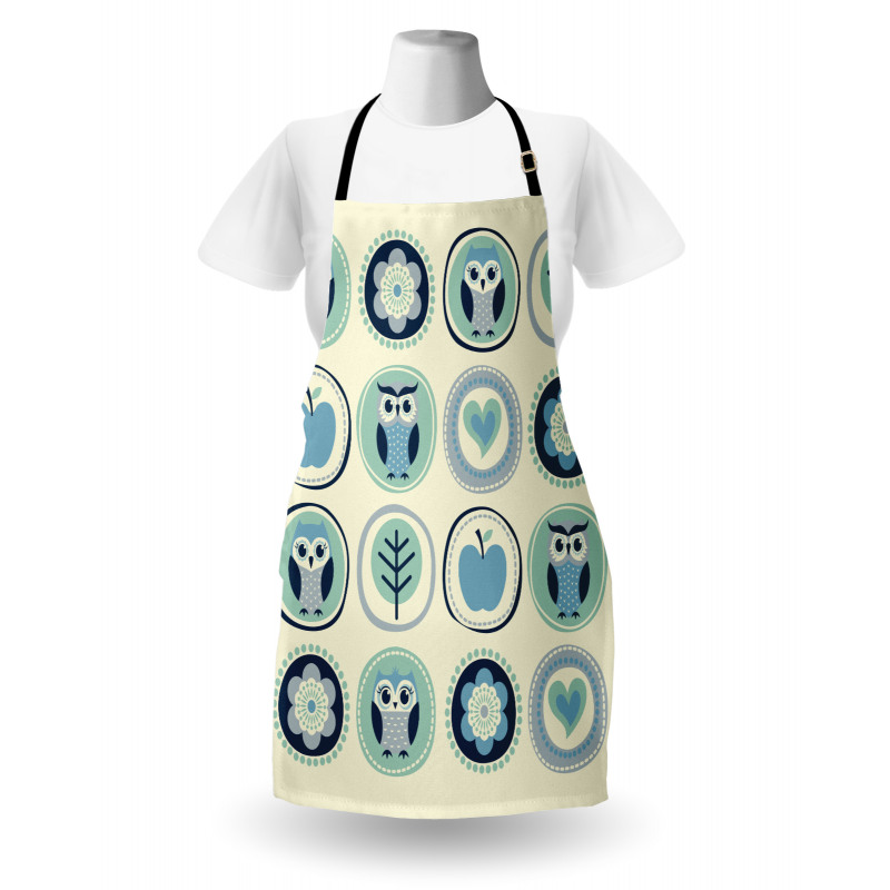 Flowers Apples in Circles Apron