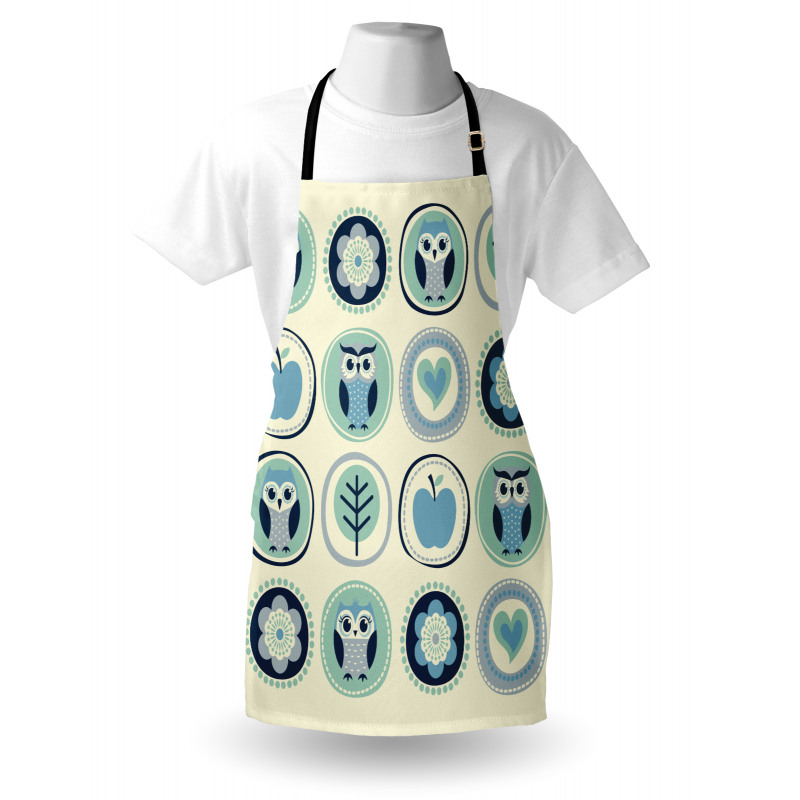 Flowers Apples in Circles Apron