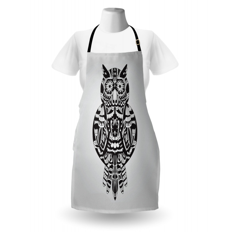 Zentangle Graphic Bird Apron