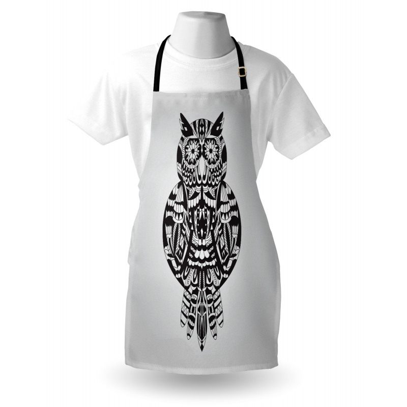 Zentangle Graphic Bird Apron