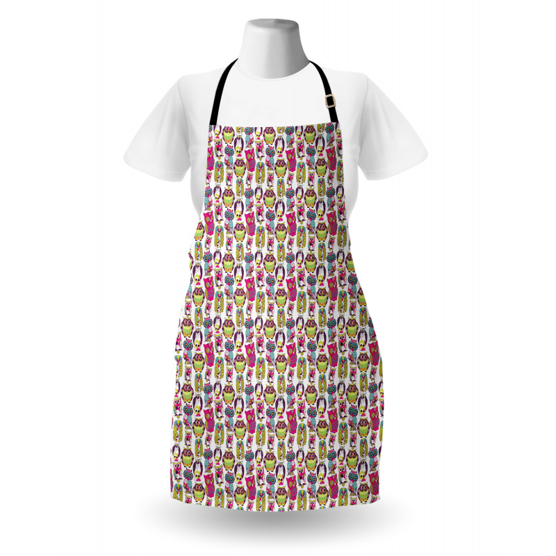 Colorful Floral Motifs Apron