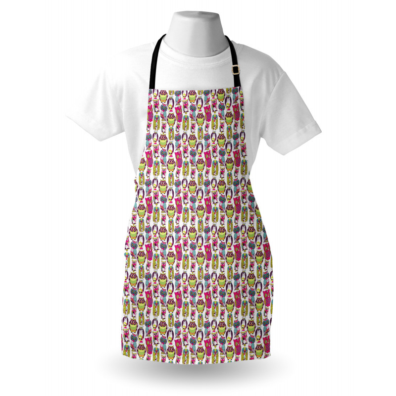 Colorful Floral Motifs Apron