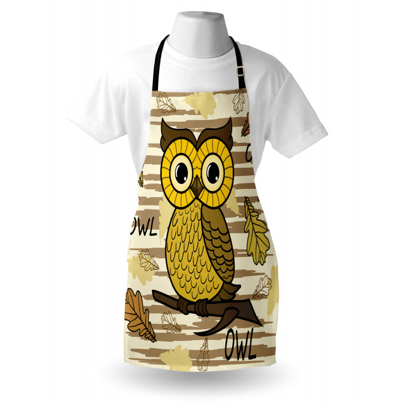 Calligraphic Fall Leaves Apron