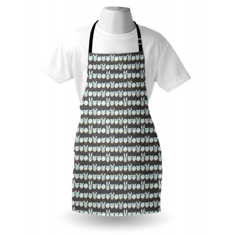 Wild Forest Animal Heads Apron