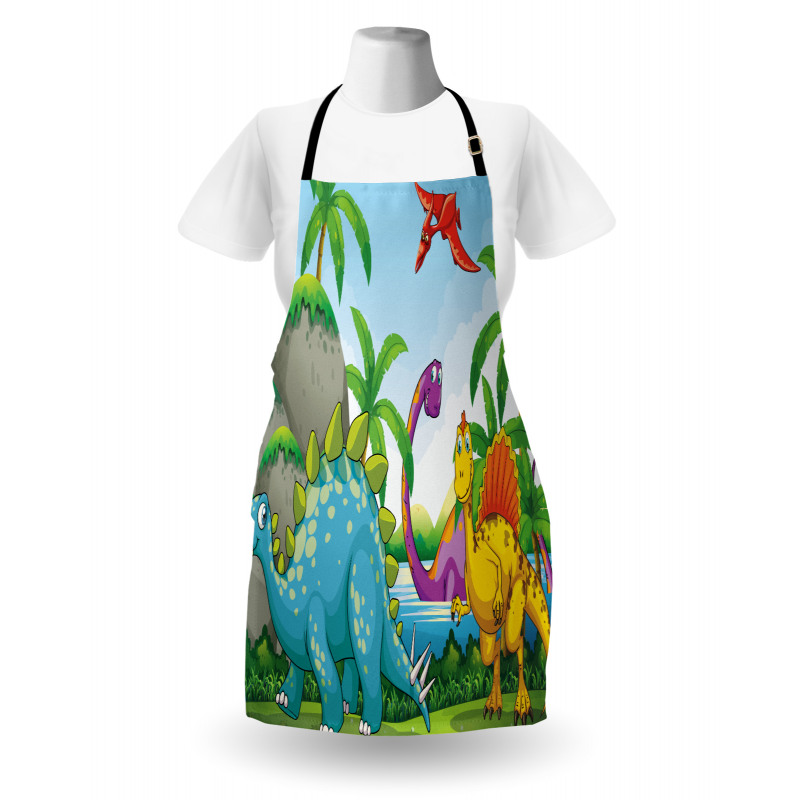 Dinosaurs in the Jungle Apron