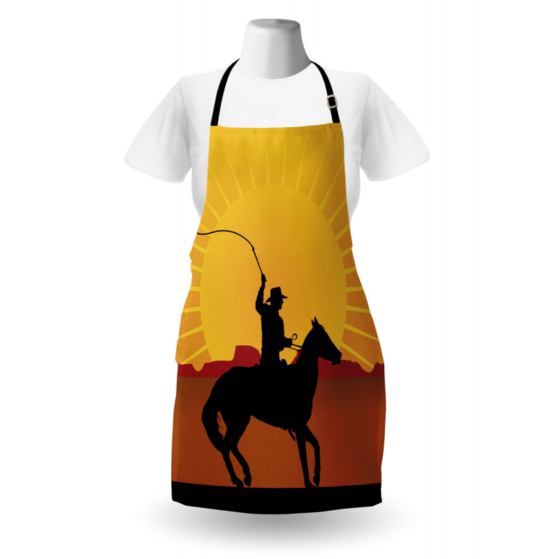 Cowboy on Horse Shade Apron