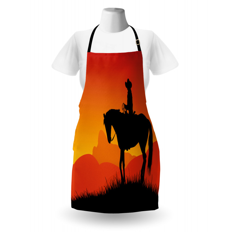 Lonely Cowboy Horseback Apron