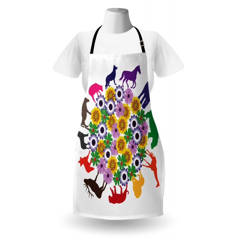 Flowers Wild Animals Apron