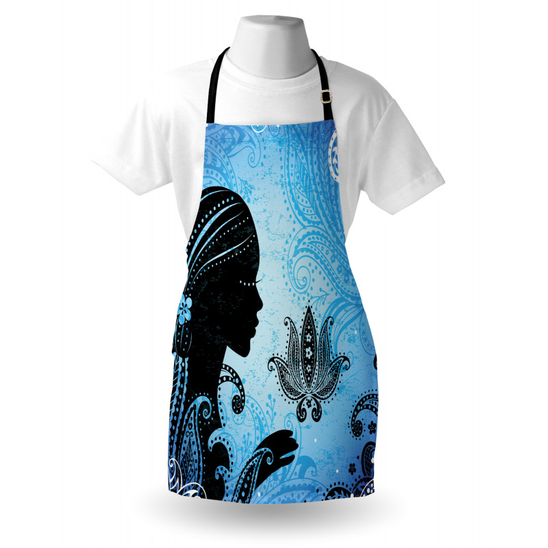 Girl Lotus Art Apron