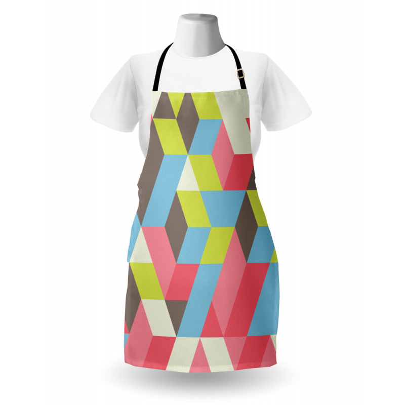 Colorful Polygonal Pattern Apron