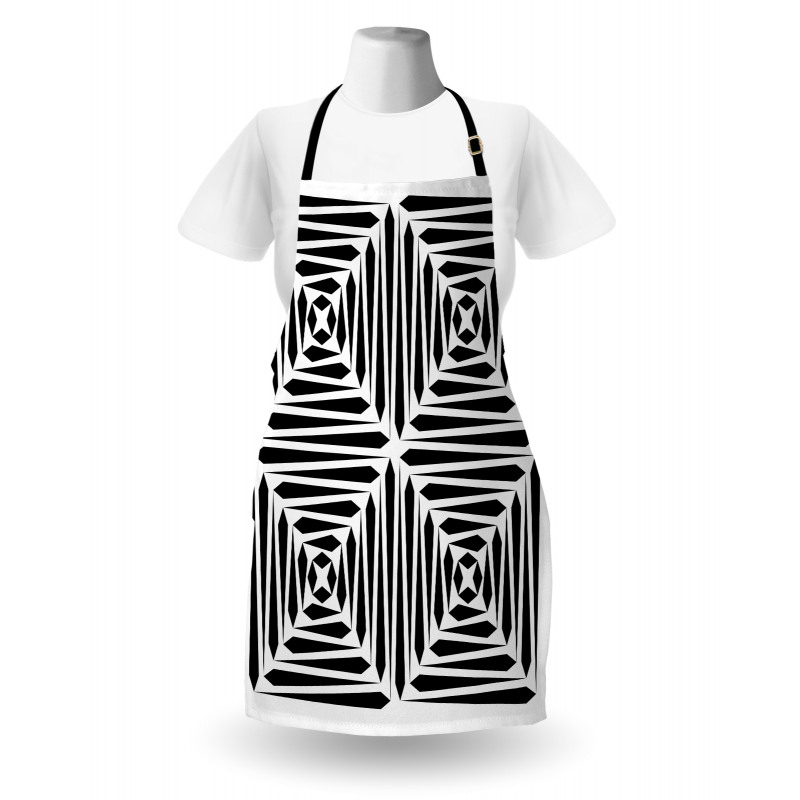 Monochromatic Stripes Art Apron