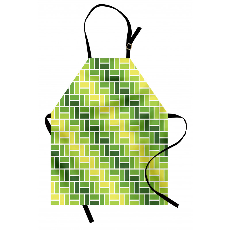 Diagonal Greenish Geometry Apron