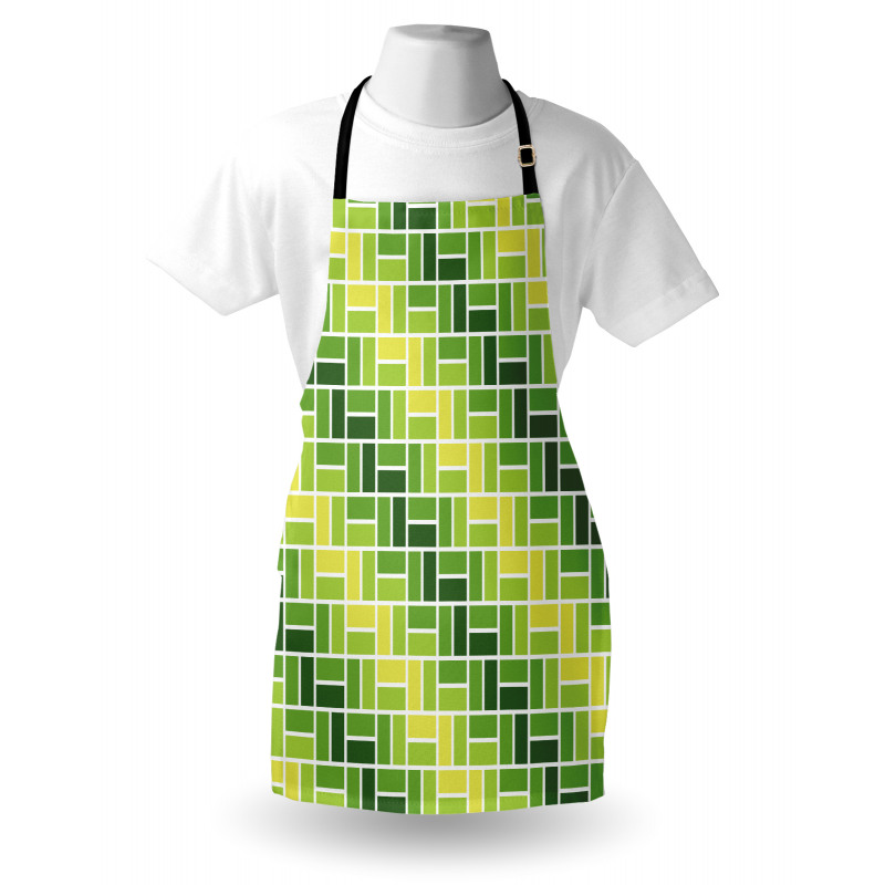 Diagonal Greenish Geometry Apron