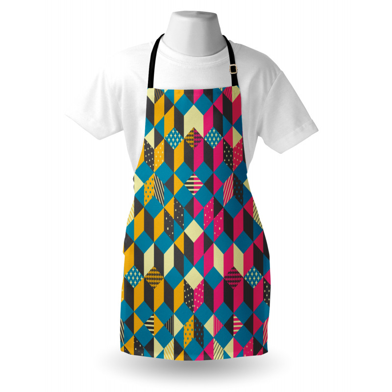 Modern Colorful Blocks Apron