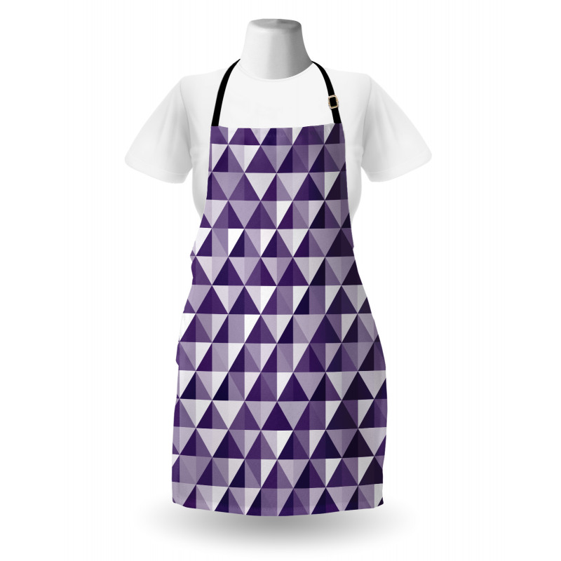 Monochrome Style Triangles Apron