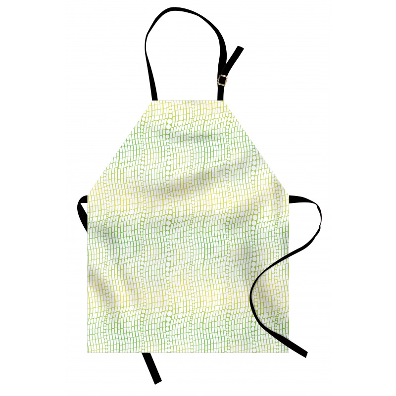 Vertical Waves Polka Dots Apron