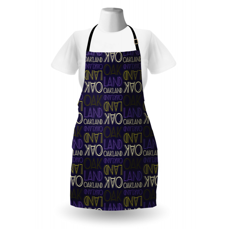 Repeating Modern Lettering Apron