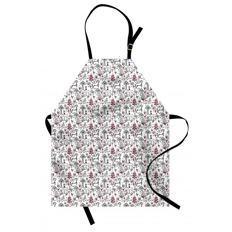 Slavic Forest Drawing Art Apron