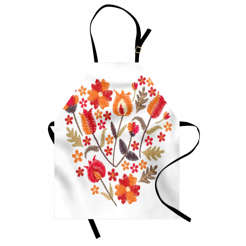 Heart Shaped Flowers Art Apron