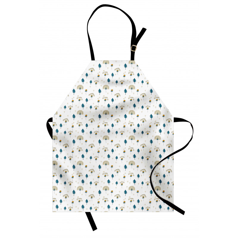 Doodle Dandelion Flowers Apron