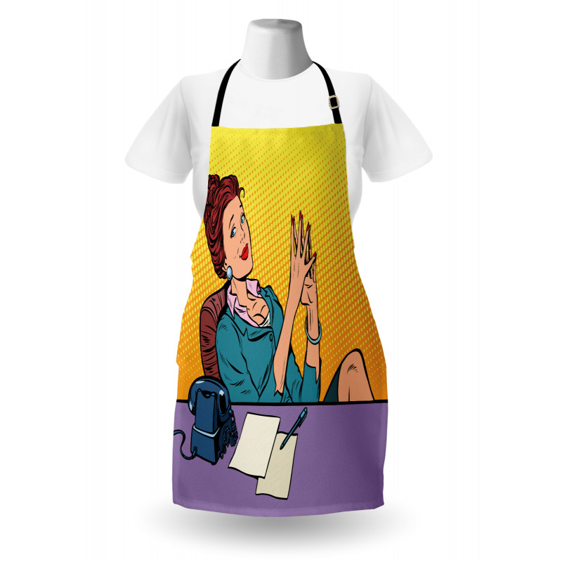 Pop Art Businesswoman Apron