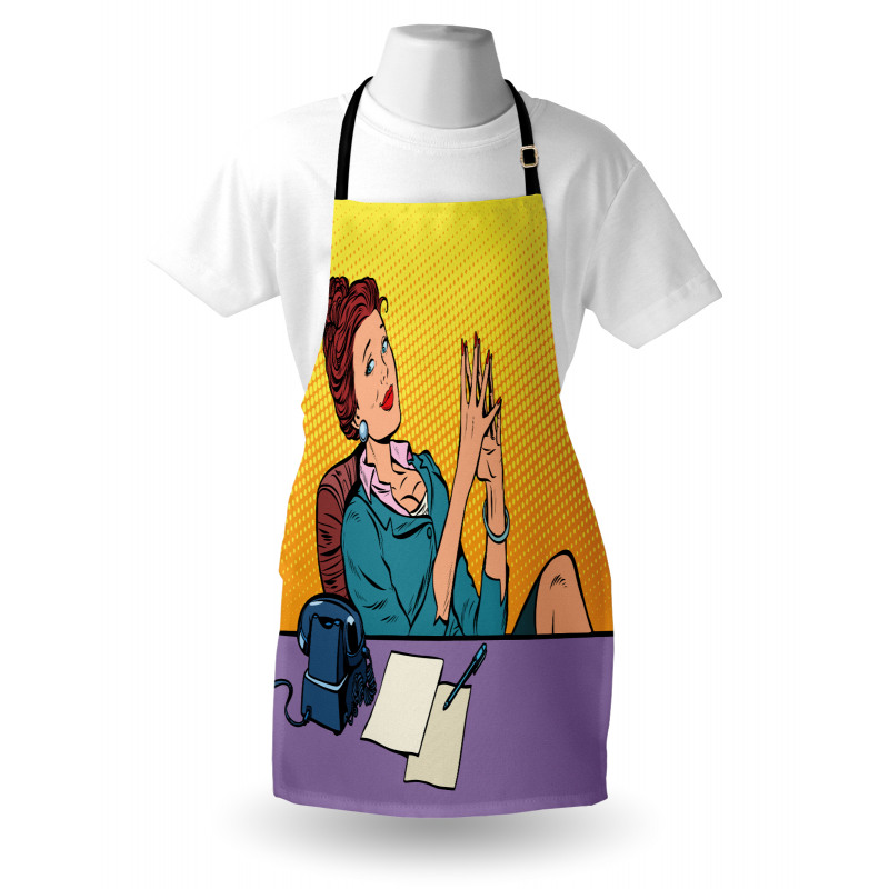 Pop Art Businesswoman Apron