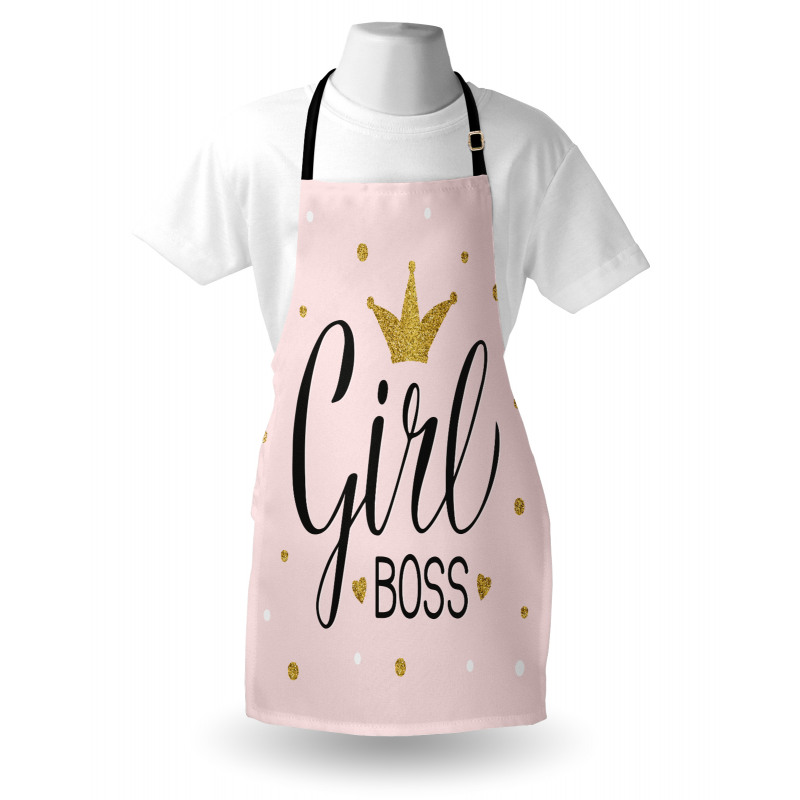 Dots Crown and Text Apron