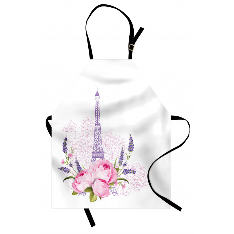 Spring Flora Eiffel Tower Apron