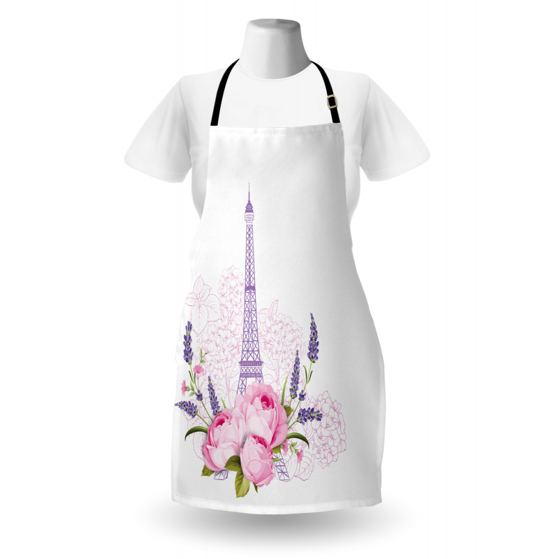 Spring Flora Eiffel Tower Apron