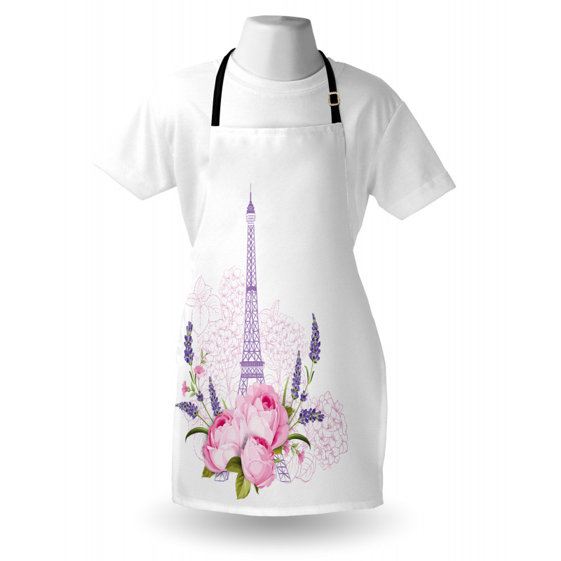 Spring Flora Eiffel Tower Apron