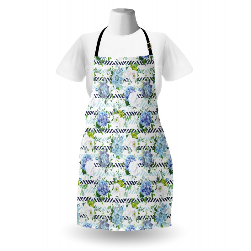 Fresh Flowers on Stripes Apron