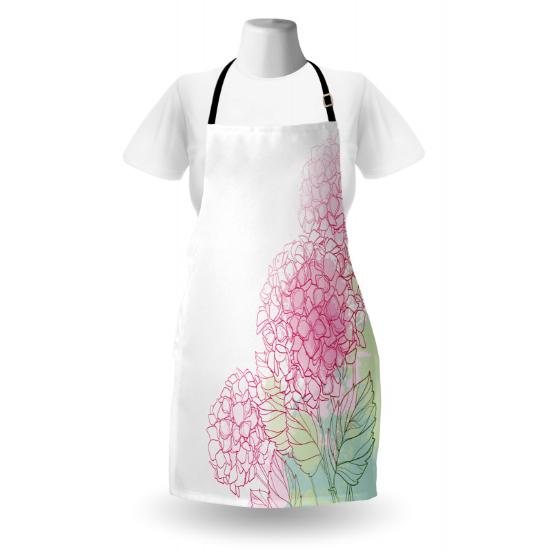 Grunge Paint Art Flowers Apron