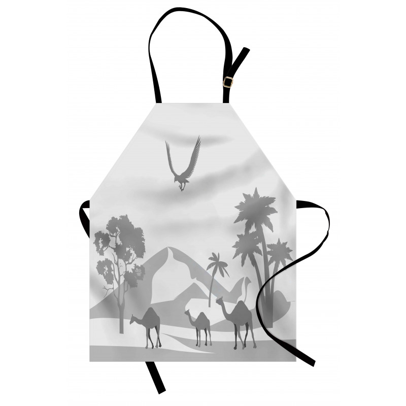 Monotone Greyscale Sand Dunes Apron