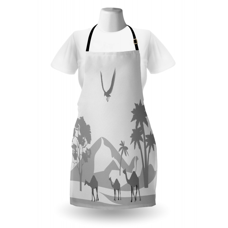 Monotone Greyscale Sand Dunes Apron