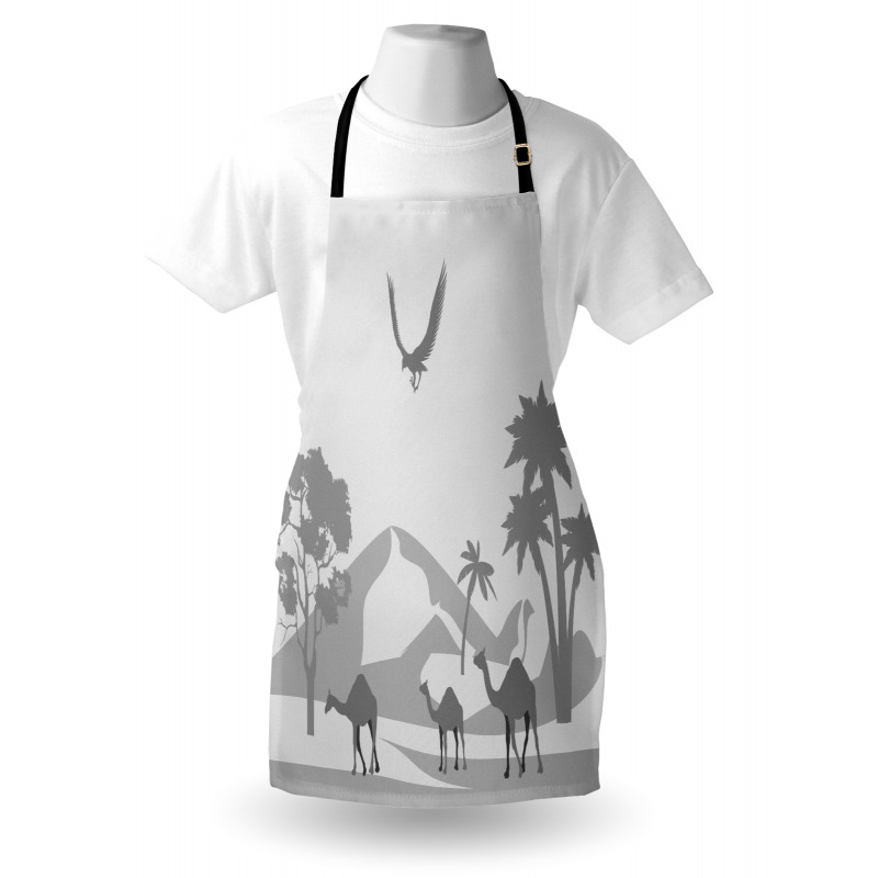 Monotone Greyscale Sand Dunes Apron