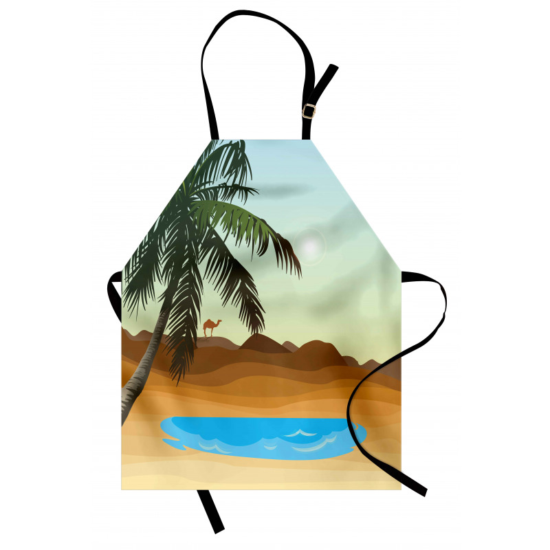 Tree and a Camel Far Away Apron