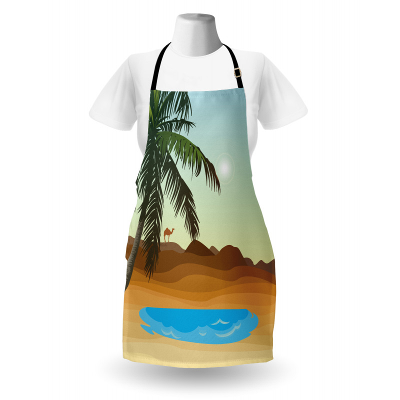 Tree and a Camel Far Away Apron