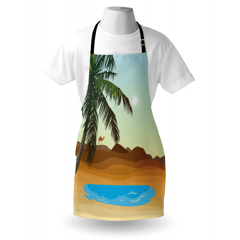 Tree and a Camel Far Away Apron