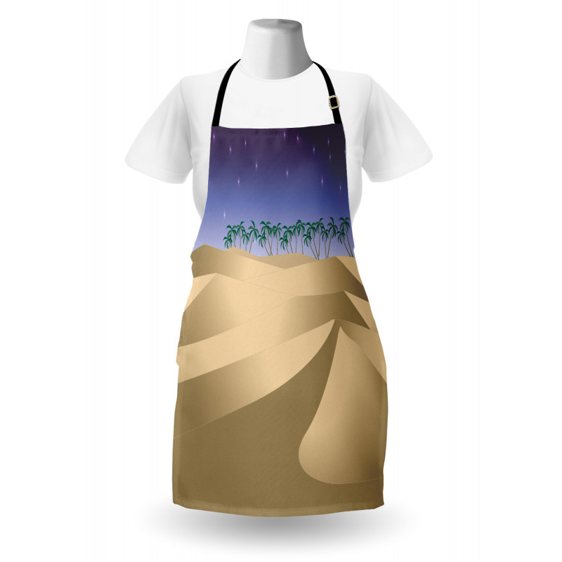 Crescent Moon Far Away Trees Apron