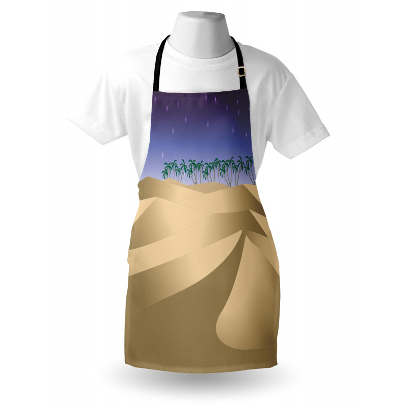 Crescent Moon Far Away Trees Apron