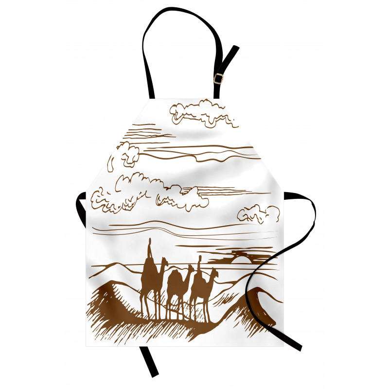 Sketchy Hand Drawn Camels Apron