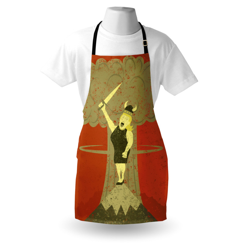 Grunge Singing Lady Apron