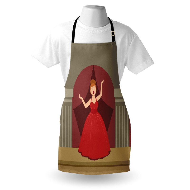 Singing Woman Formal Clothes Apron