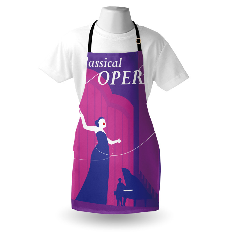 Singing Woman and Pianist Apron